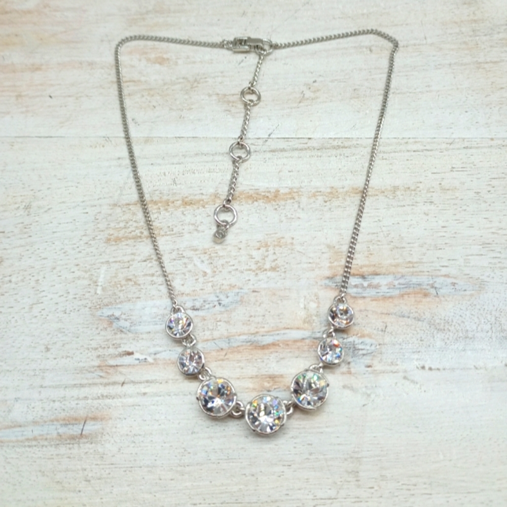 Givenchy Silver-tone Crystal Necklace